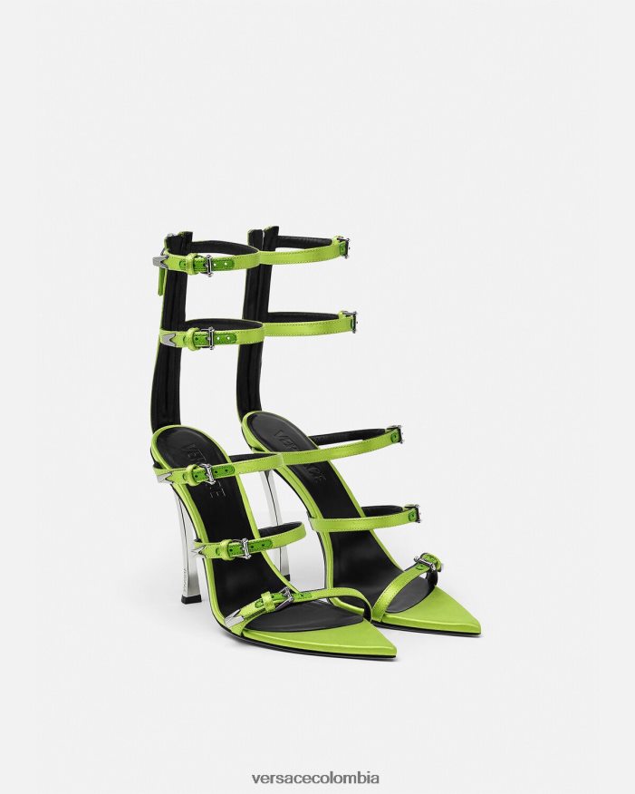 mujer sandalias con punta de alfiler Versace amarillo 2RP40F399 zapato