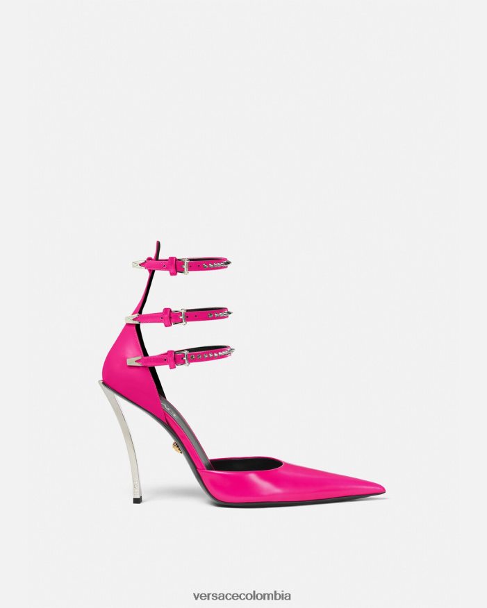 mujer zapatos de tacón con punta de aguja Versace fucsia 2RP40F400 zapato