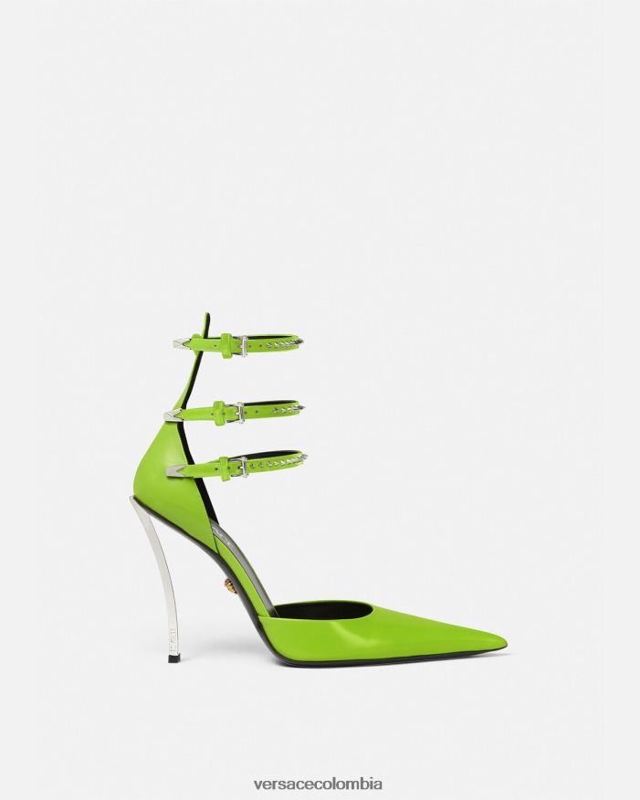 mujer zapatos de tacón con punta de aguja Versace verde 2RP40F401 zapato