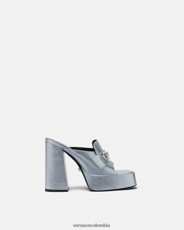 mujer mules con plataforma medusa '95 Versace azul claro 2RP40F443 zapato