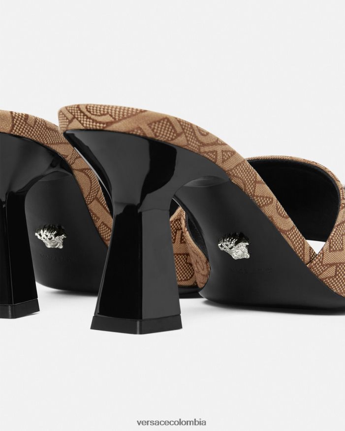 mujer mules por toda la prenda Versace marrón 2RP40F441 zapato