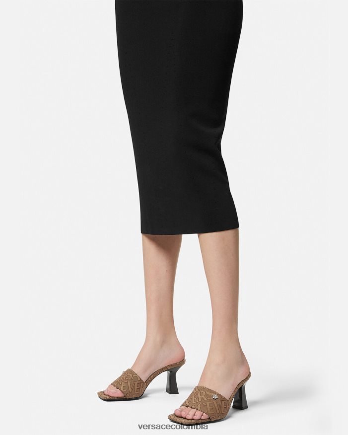 mujer mules por toda la prenda Versace marrón 2RP40F441 zapato