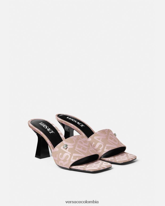 mujer mules por toda la prenda Versace rosa 2RP40F442 zapato