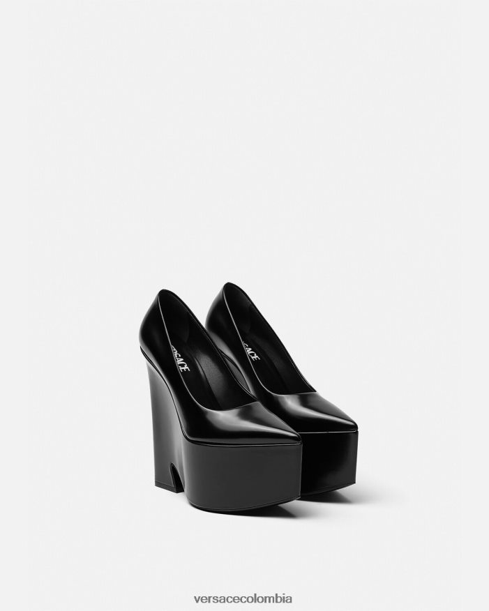 mujer bombas de plataforma tempestad Versace negro 2RP40F491 zapato