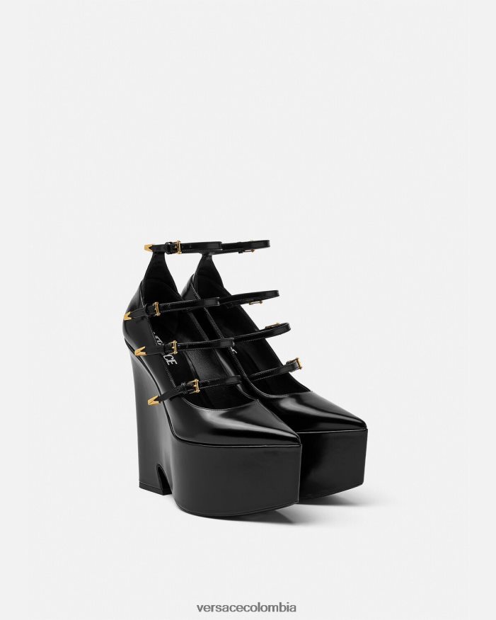 mujer bombas de plataforma tempestad Versace negro 2RP40F493 zapato