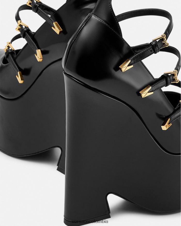 mujer bombas de plataforma tempestad Versace negro 2RP40F493 zapato