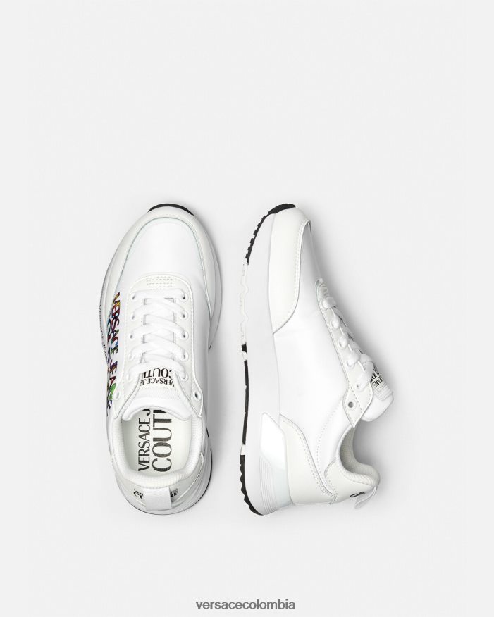 mujer tenis dinámicos con logo Versace blanco 2RP40F2281 zapato