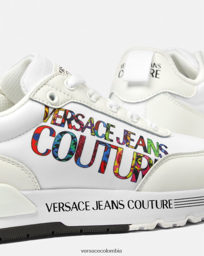 mujer tenis dinámicos con logo Versace blanco 2RP40F2281 zapato