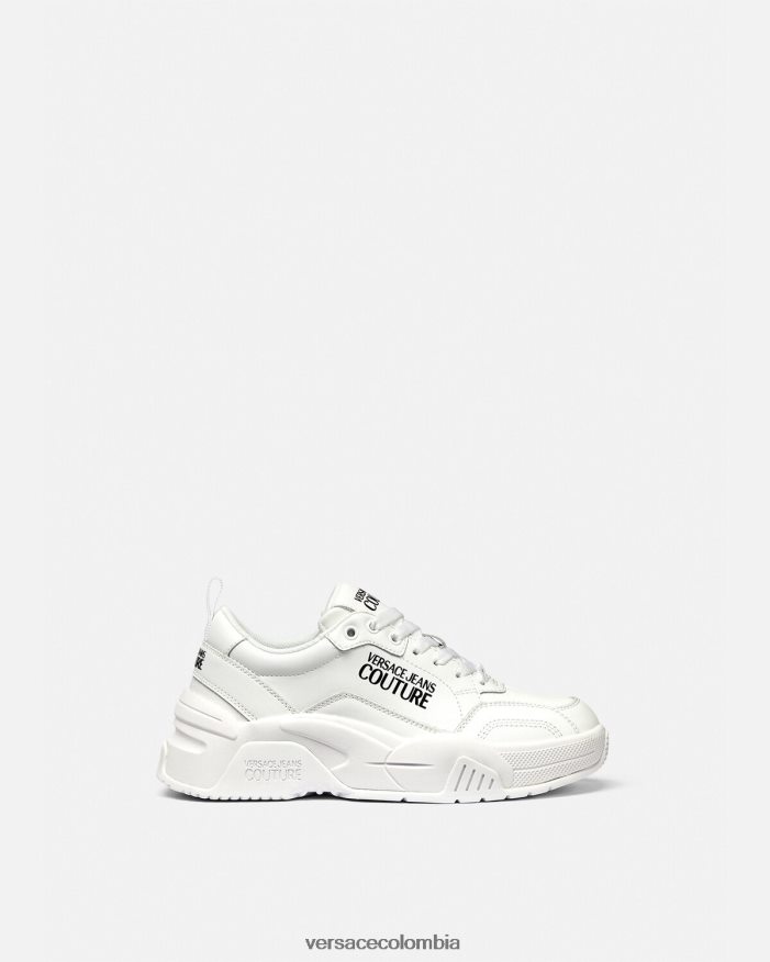 mujer zapatillas de deporte con mirada de estrellas Versace blanco 2RP40F2266 zapato