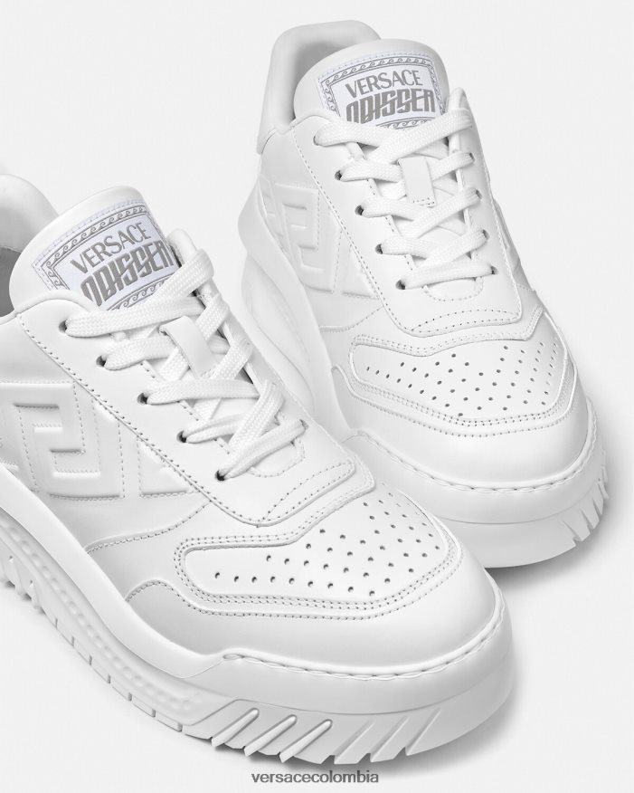 mujer zapatillas greca odissea Versace blanco 2RP40F503 zapato