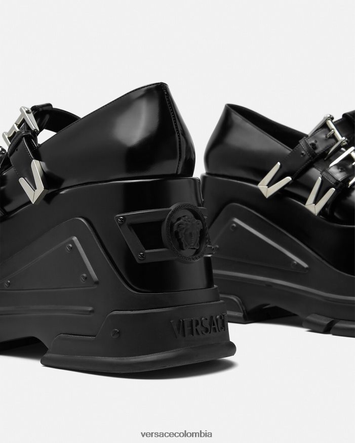 mujer zapatos de tacón con plataforma Medusa Versace negro 2RP40F497 zapato