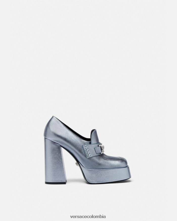 mujer zapatos de tacón con plataforma metálica Medusa '95 Versace un color 2RP40F485 zapato