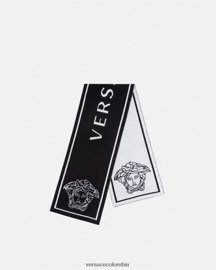 niños bufanda con logo de medusa Versace negro 2RP40F2077 accesorios