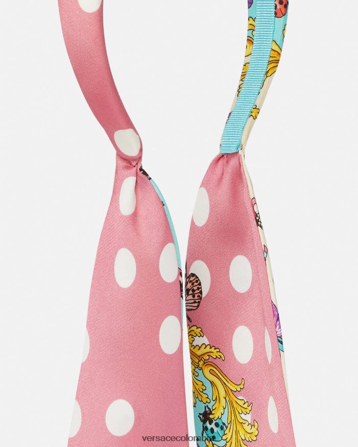 niños diadema de mariposas Versace rosa y blanco 2RP40F2060 accesorios