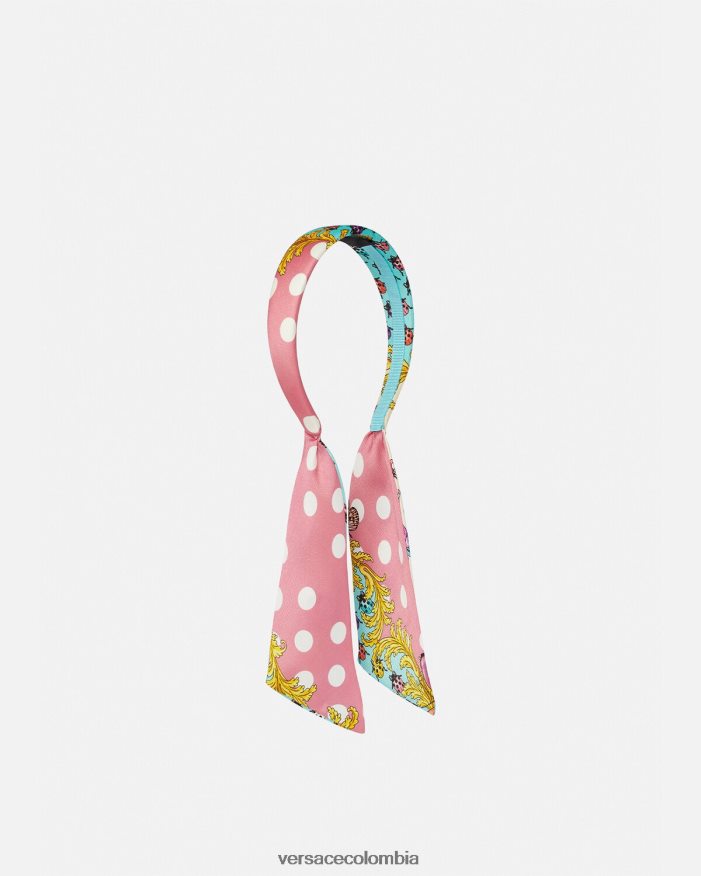niños diadema de mariposas Versace rosa y blanco 2RP40F2060 accesorios