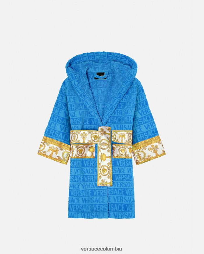 niños bata de baño Versace azul claro 2RP40F2064 ropa