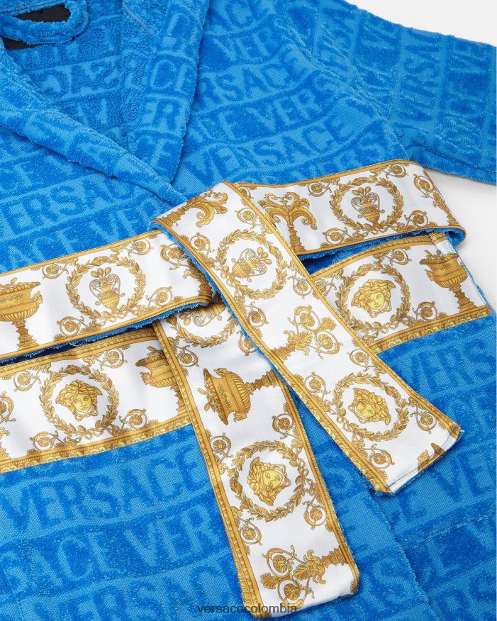 niños bata de baño Versace azul claro 2RP40F2064 ropa