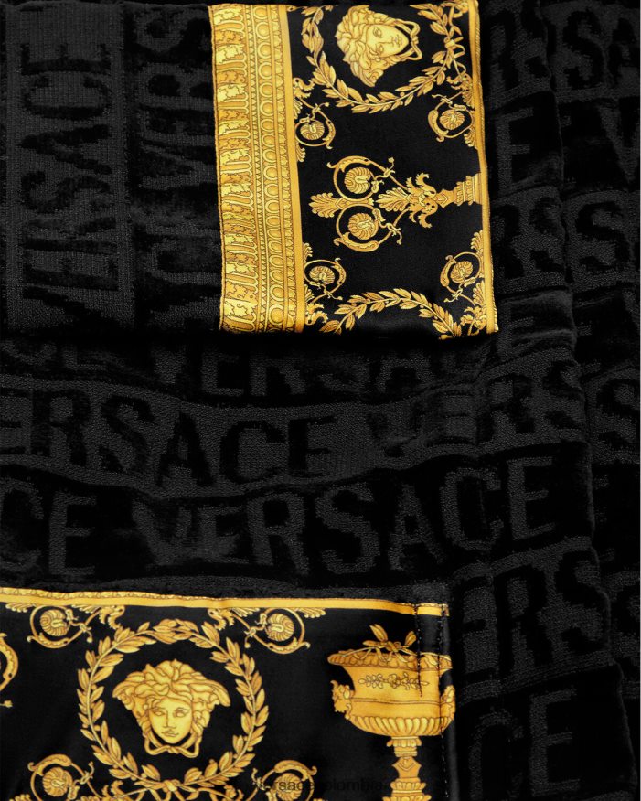 niños bata de baño Versace negro 2RP40F2062 ropa