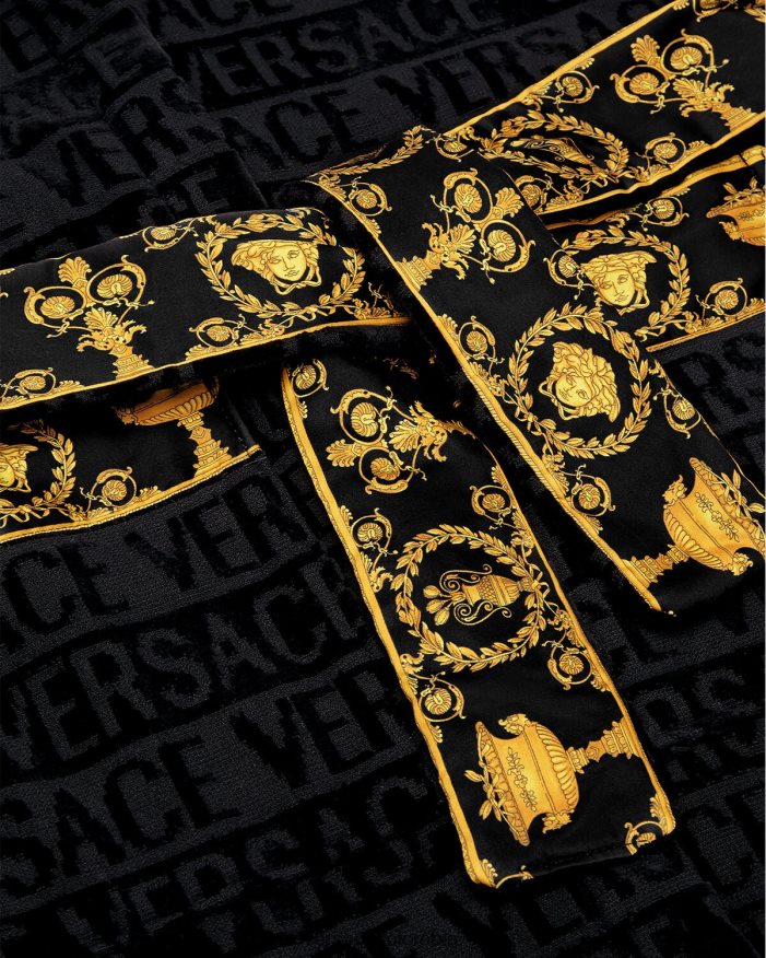 niños bata de baño Versace negro 2RP40F2062 ropa