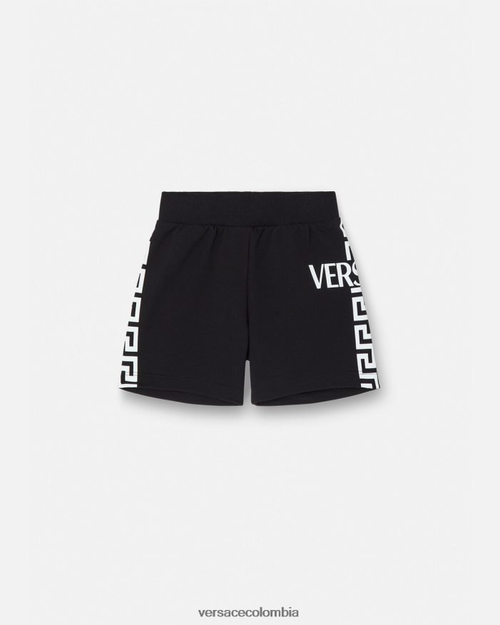 niños pantalones cortos de bebé con greca Versace negro 2RP40F1908 ropa