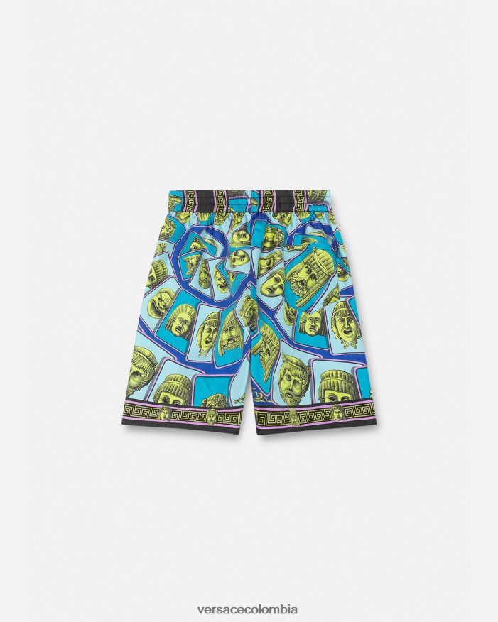 niños pantalones cortos de seda le maschere Versace imprimir 2RP40F2122 ropa