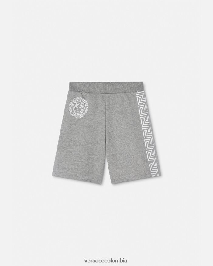 niños pantalones cortos deportivos con greca Versace gris 2RP40F2081 ropa