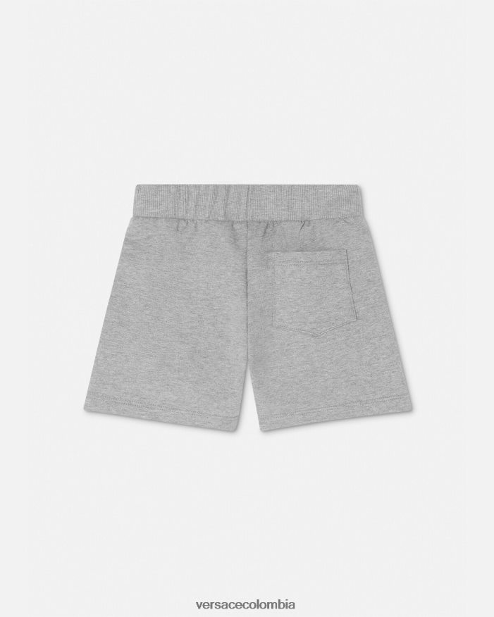 niños pantalones cortos deportivos con greca para bebé Versace gris 2RP40F1881 ropa