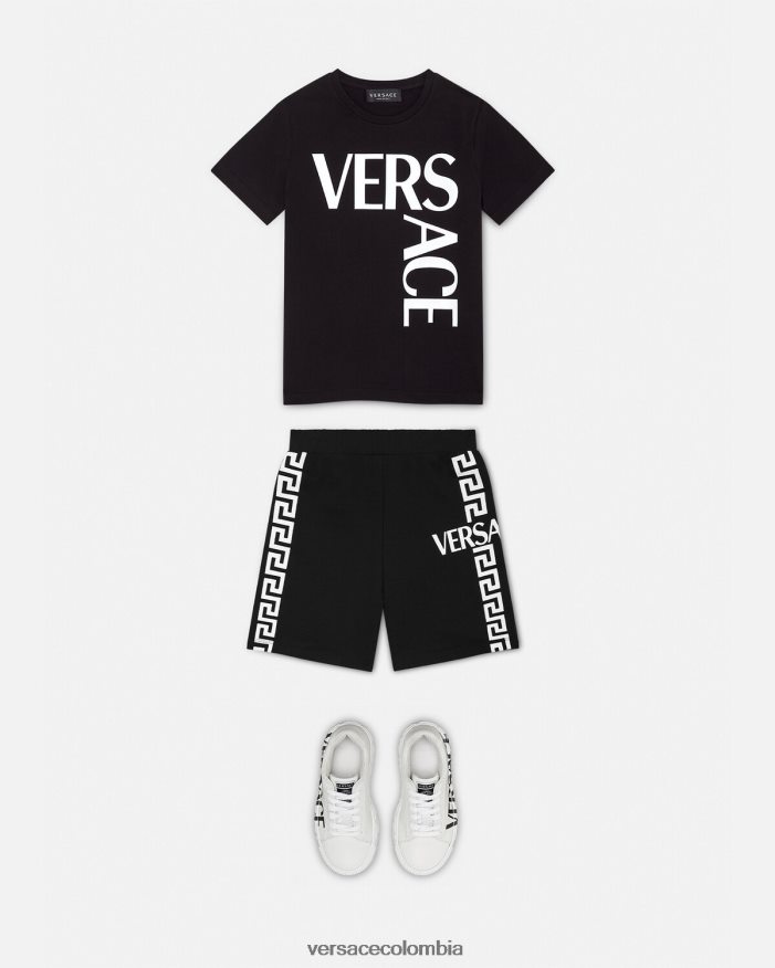 niños shorts deportivos con logo Versace negro 2RP40F2098 ropa
