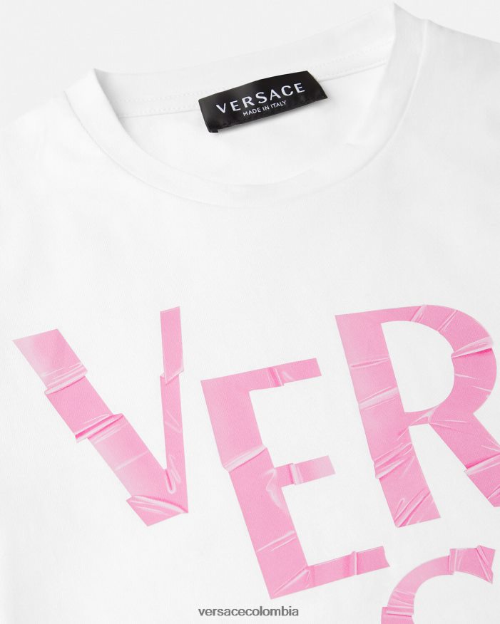 niños camiseta con logo Versace Rosa claro 2RP40F2012 ropa