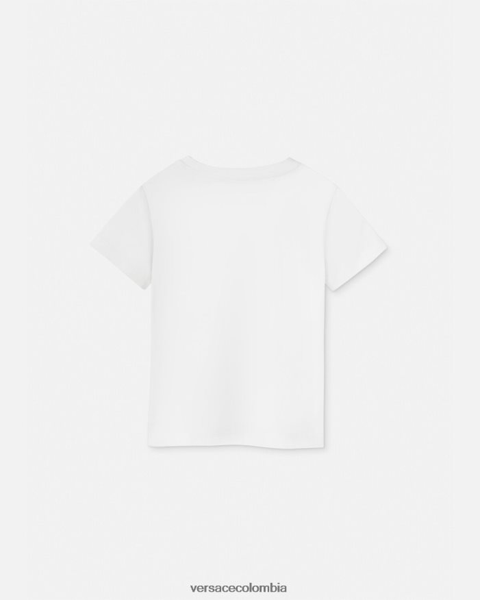 niños camiseta con logo de cristal Versace blanco 2RP40F2020 ropa