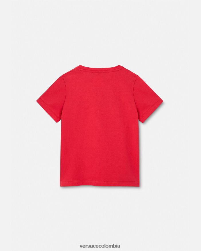 niños camiseta con logo universitario Versace rojo 2RP40F2133 ropa