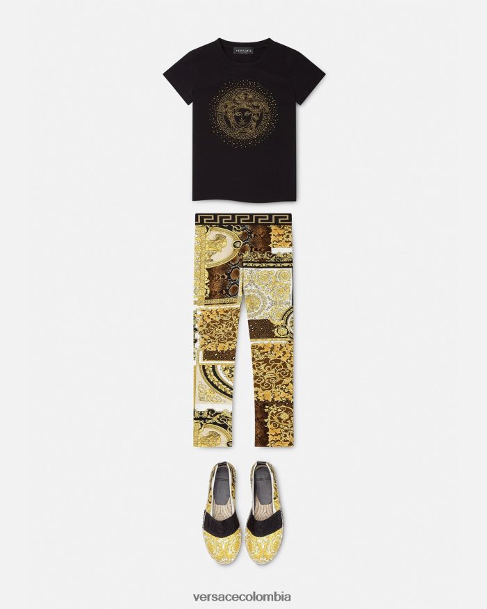niños camiseta con tachuelas y medusa Versace negro 2RP40F2025 ropa