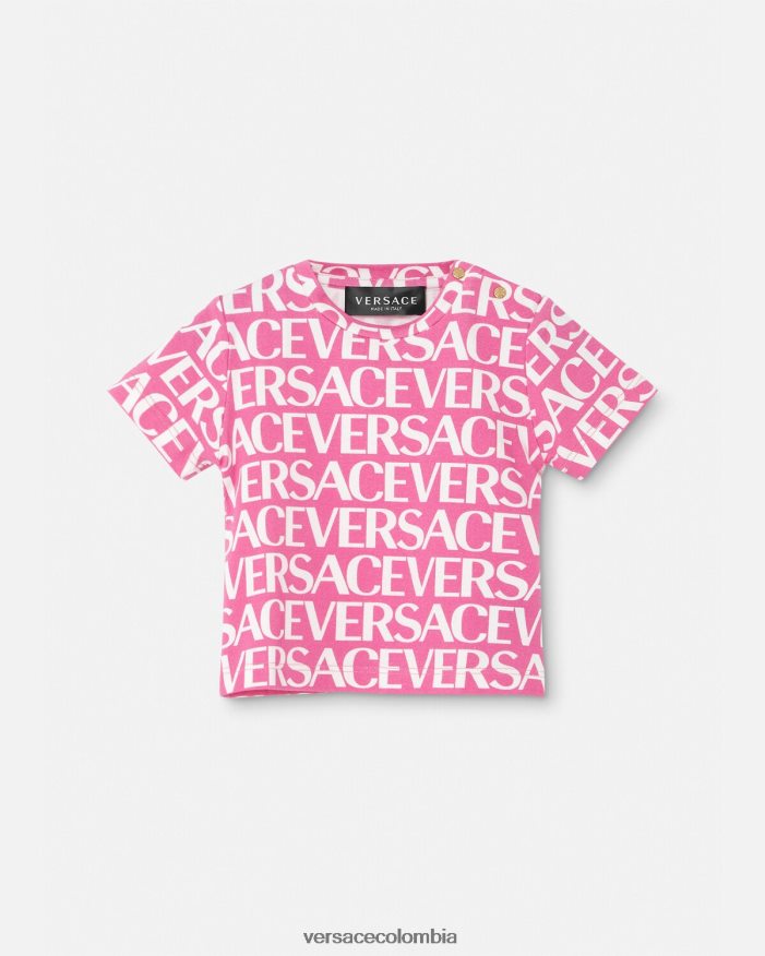 niños camiseta de bebé por toda la prenda Versace rosa y estampado 2RP40F1920 ropa