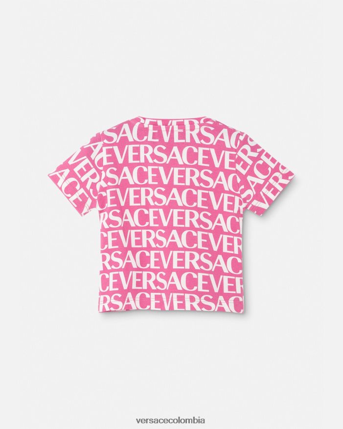 niños camiseta de bebé por toda la prenda Versace rosa y estampado 2RP40F1920 ropa