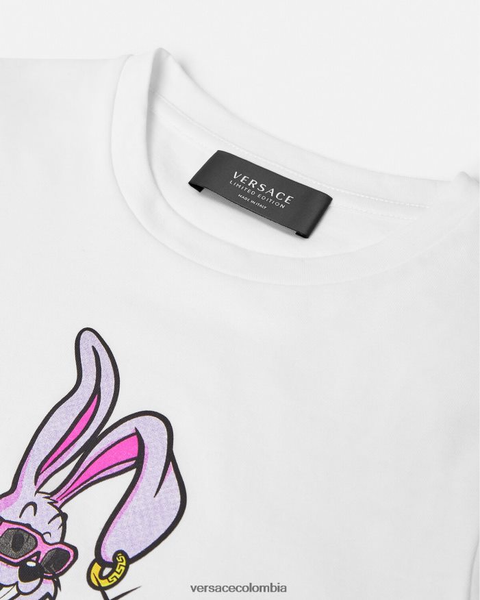 niños camiseta del conejo del año nuevo lunar Versace rosa 2RP40F1990 ropa