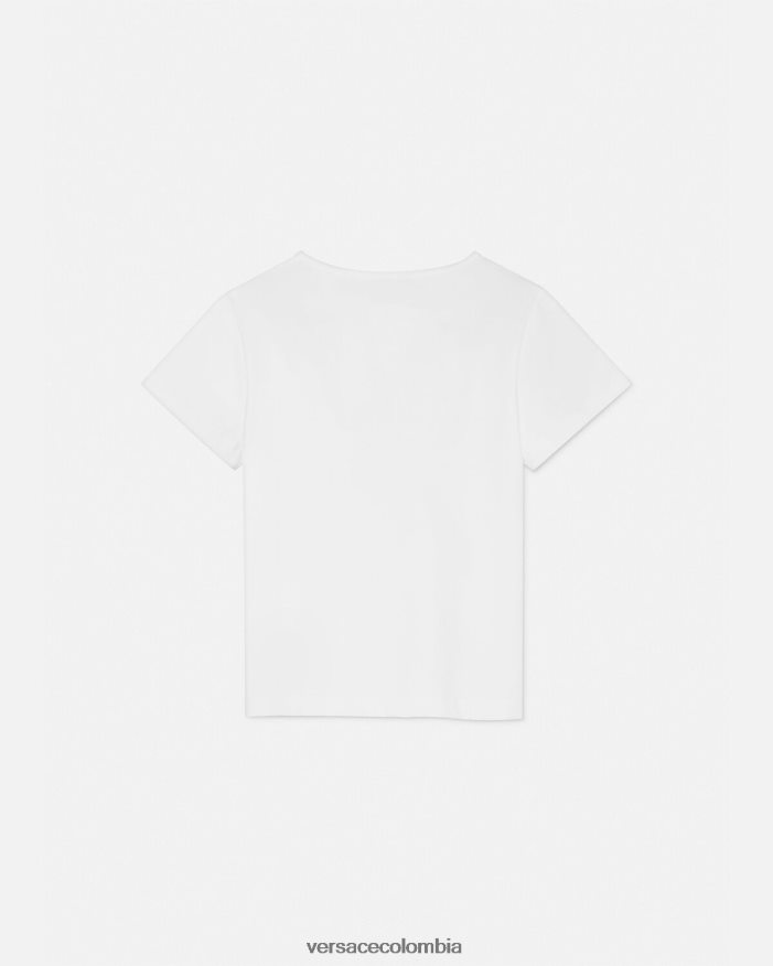 niños camiseta medusa orquídea Versace blanco y estampado 2RP40F2003 ropa