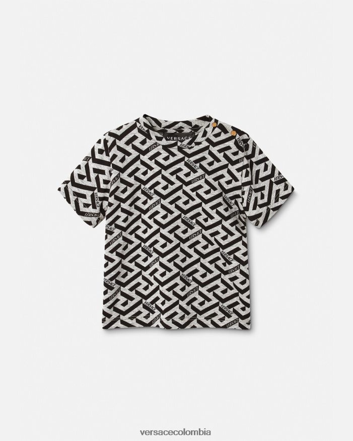 niños camiseta para bebé la greca Versace gris y estampado 2RP40F1910 ropa