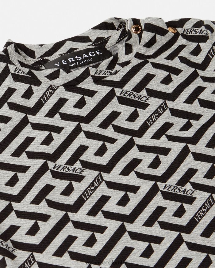 niños camiseta para bebé la greca Versace gris y estampado 2RP40F1910 ropa