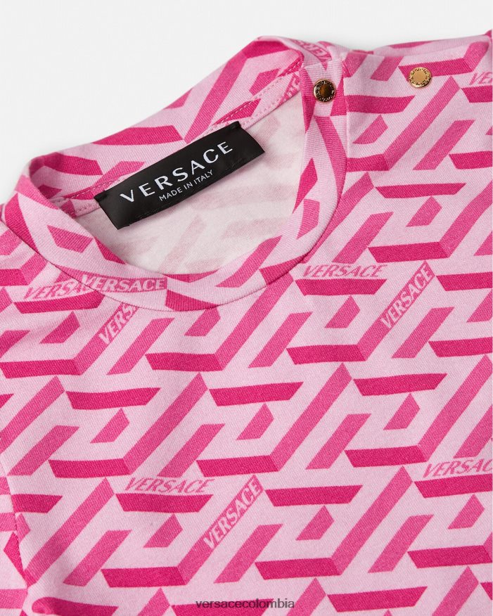 niños camiseta para bebé la greca Versace rosa 2RP40F1874 ropa