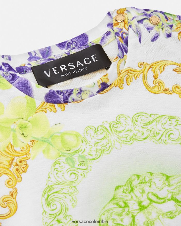 niños camiseta para bebé orquídea medusa Versace blanco y estampado 2RP40F1866 ropa