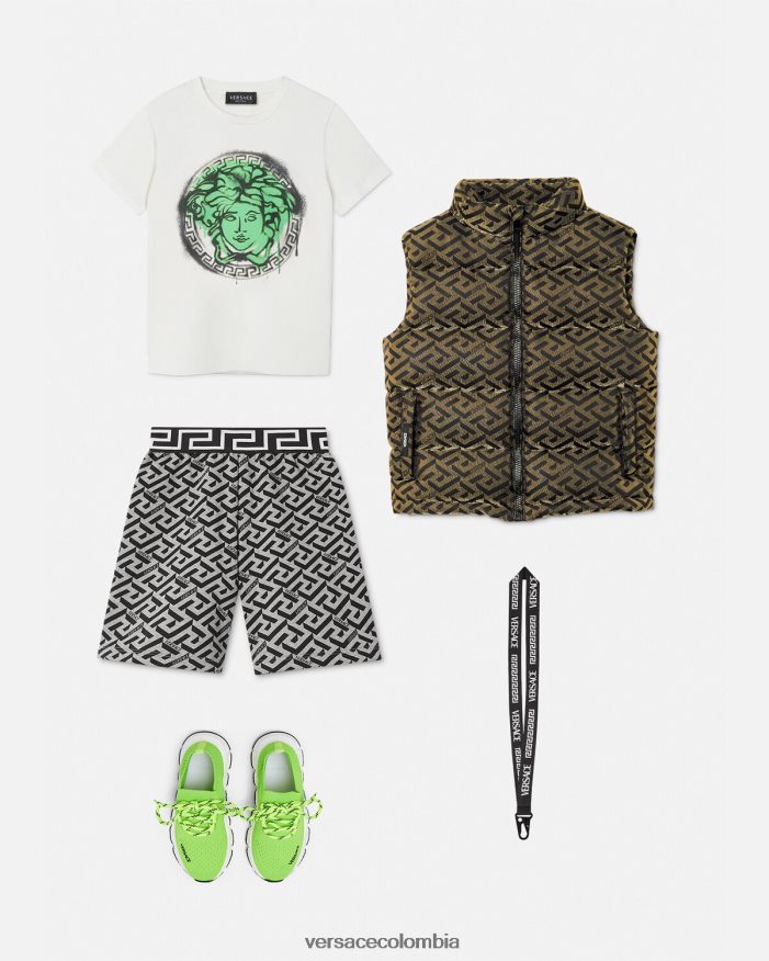 niños chaleco acolchado la greca Versace negro 2RP40F2117 ropa