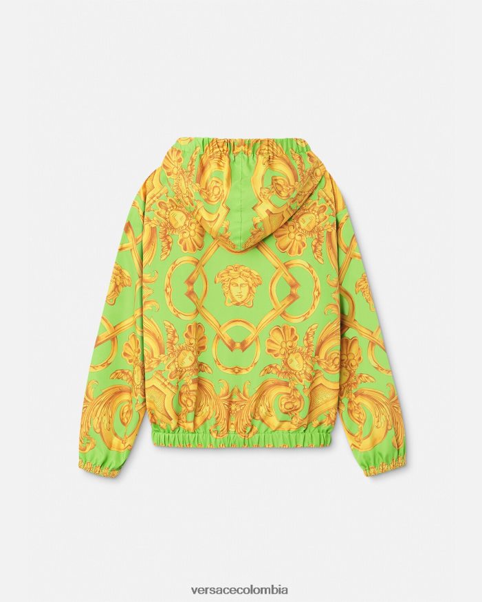 niños chaqueta cortavientos barroco 660 Versace oro y verde 2RP40F2109 ropa