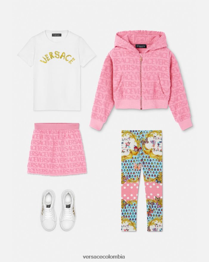 niños falda de toalla por toda la prenda Versace rosa 2RP40F1947 ropa