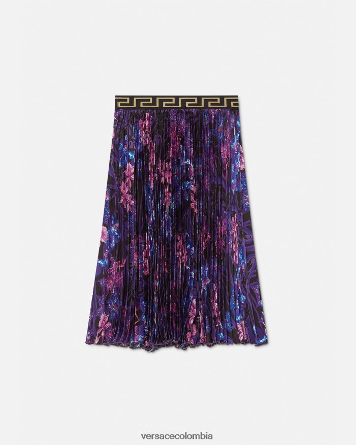 niños falda plisada barroco orquídea Versace violeta y estampado 2RP40F2006 ropa