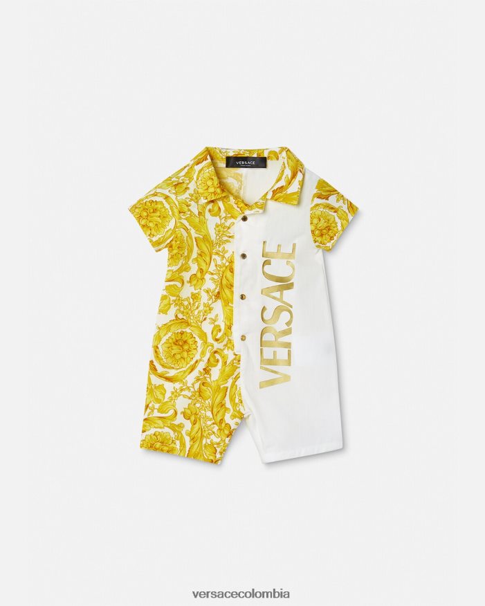 niños mameluco de bebé barroco Versace Oro blanco 2RP40F1819 ropa