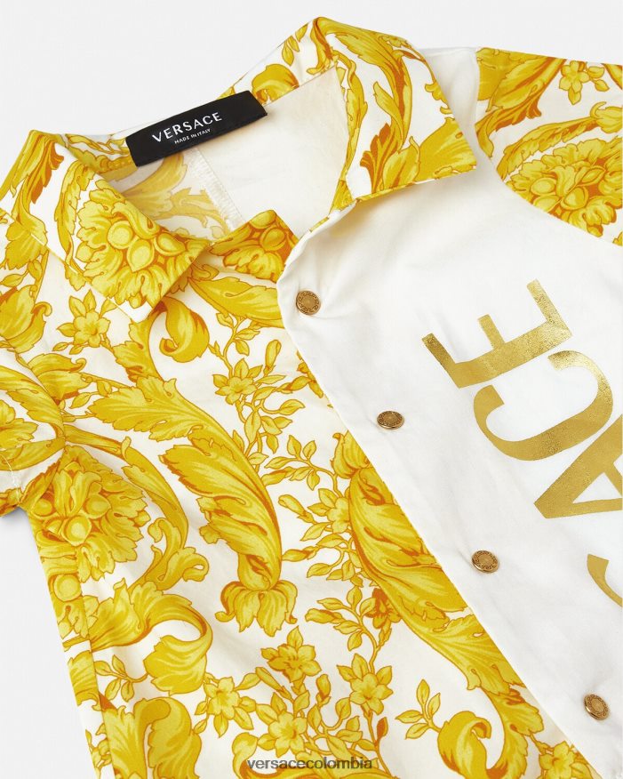 niños mameluco de bebé barroco Versace Oro blanco 2RP40F1819 ropa