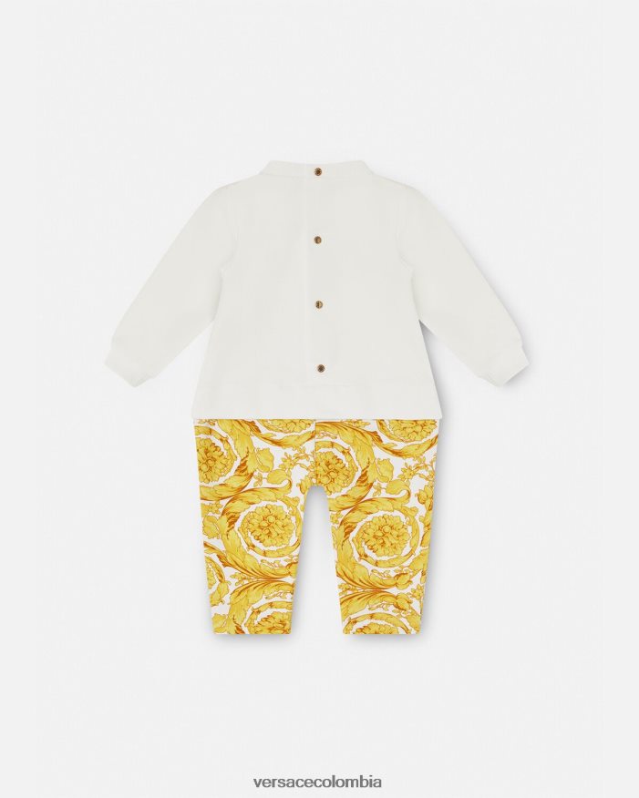 niños mameluco de bebé barroco Versace Oro blanco 2RP40F1821 ropa