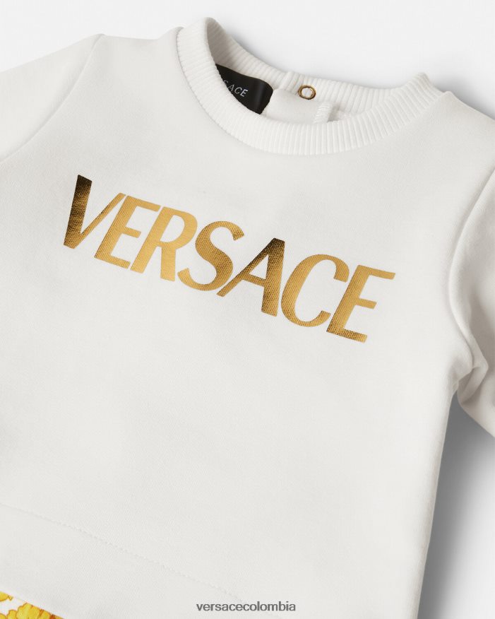 niños mameluco de bebé barroco Versace Oro blanco 2RP40F1821 ropa