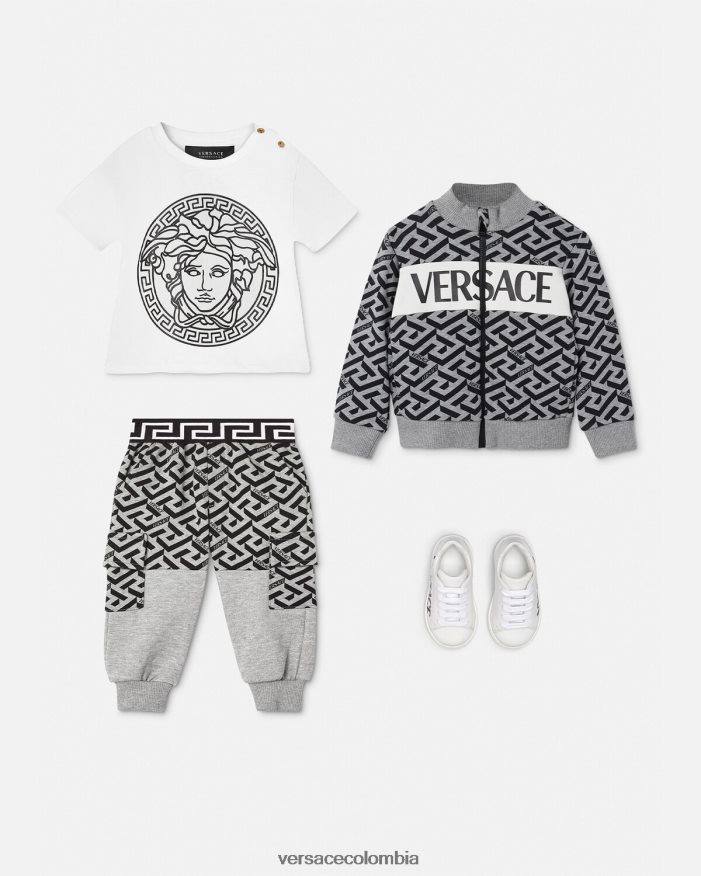 niños pantalon greca bebe Versace gris 2RP40F1911 ropa