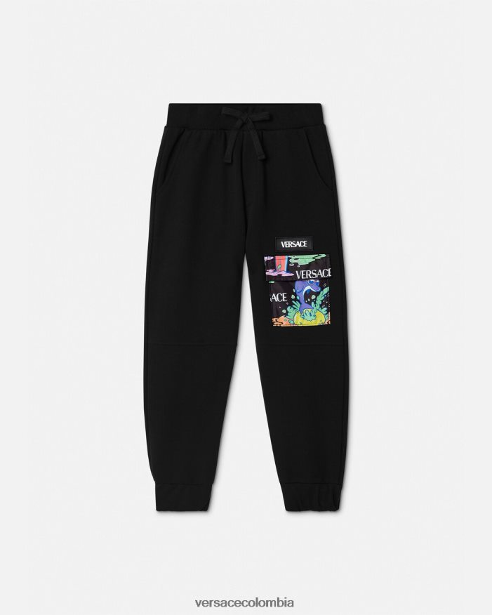 niños pantalones deportivos con gafas de sol de medusa Versace negro y estampado 2RP40F2137 ropa